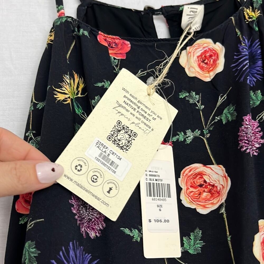 NWT Anthropologie Malai Bloomsbury For Love Floral Mini Dress Women’s Size S - Picture 10 of 13